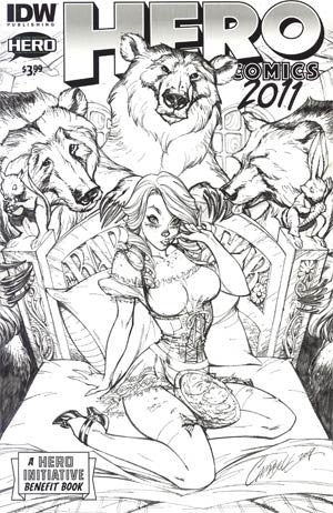 Hero Comics 2011 One Shot Incentive J Scott Campbell Sketch Cvr