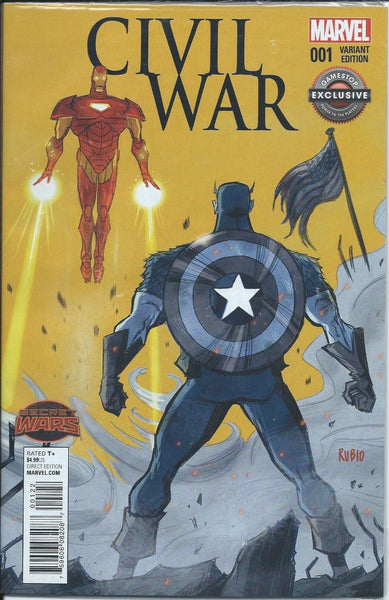 CIVIL WAR #1 GAMESTOP BOBBY RUBIO VARIANT