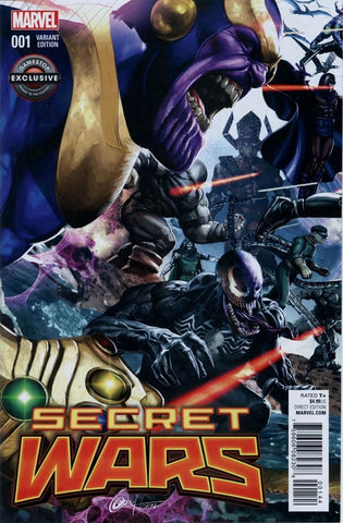 SECRET WARS #1 GAMESTOP GREG HORN VILLAINS EXCLUSIVE VARIANT