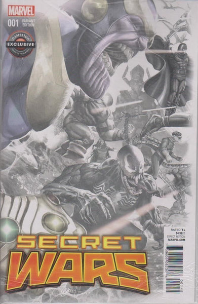 SECRET WARS #1 GAMESTOP GREG HORN VILLAINS SKETCH VARIANT