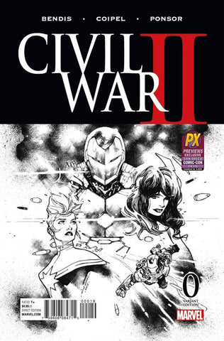 CIVIL WAR II #0 SDCC B&W SKETCH VARIANT