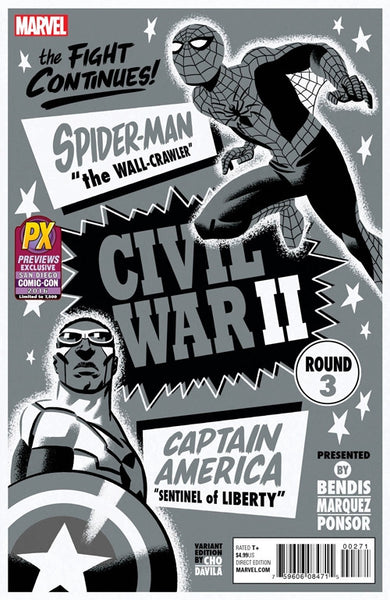 CIVIL WAR II #3 SDCC B&W SKETCH MICHAEL CHO VARIANT