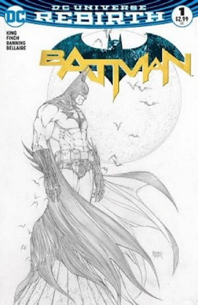 BATMAN VOL 3 #1 ASPEN MICHAEL TURNER B&W SKETCH VARIANT