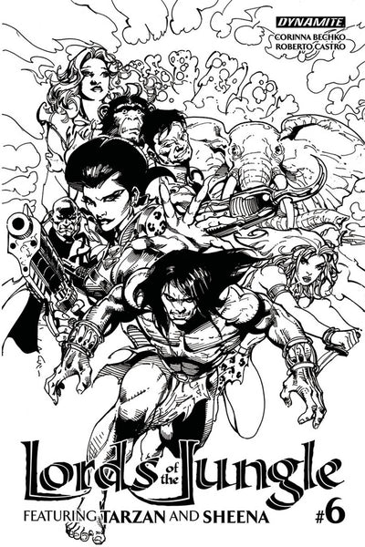 LORDS OF THE JUNGLE #6 COVER C CASTRO B&W SKETCH VARIANT