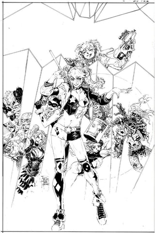 HARLEY QUINN VOL 3 #1 BILLY TAN SCORPION B&W SKETCH VARIANT