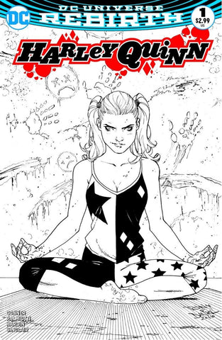 HARLEY QUINN VOL 3 #1 YESTERYEAR TONY DANIEL SKETCH B&W VARIANT