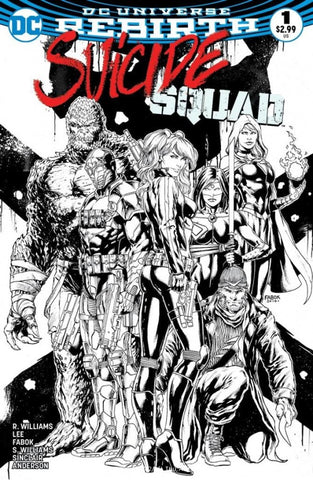 SUICIDE SQUAD VOL 4 #1 CINCINNATI EXPO FABOK SKETCH B&W VARIANT