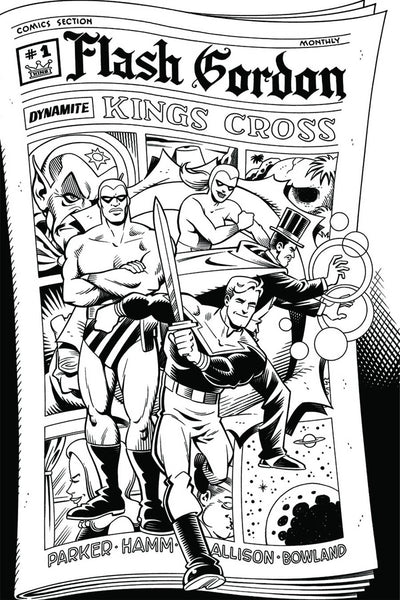 FLASH GORDON KINGS CROSS #1 COVER VARIANT F LANGRIDGE B&W SKETCH