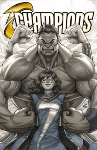 CHAMPIONS VOL 2 #1 LEGACY STANLEY ARTGERM LAU B&W SKETCH VARIANT