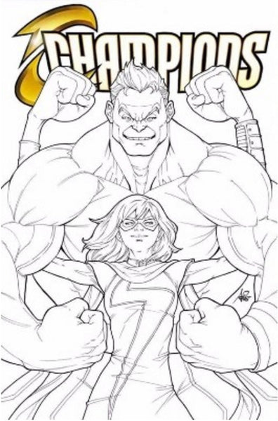 CHAMPIONS VOL 2 #1 LEGACY ARTGERM LAU INKED LINE SKETCH VARIANT