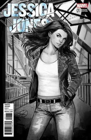 JESSICA JONES #1 COMIC MINT SIYA OUM SKETCH B&W VARIANT