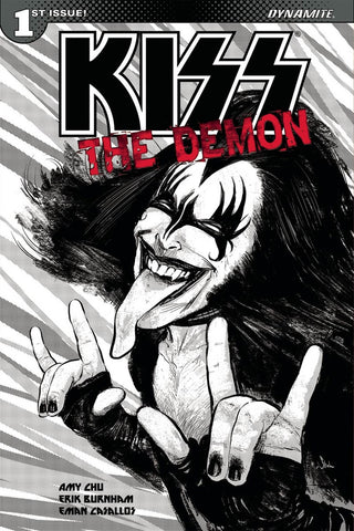 KISS THE DEMON #1 COVER E MAIN COVER B&W SKETCH VARIANT