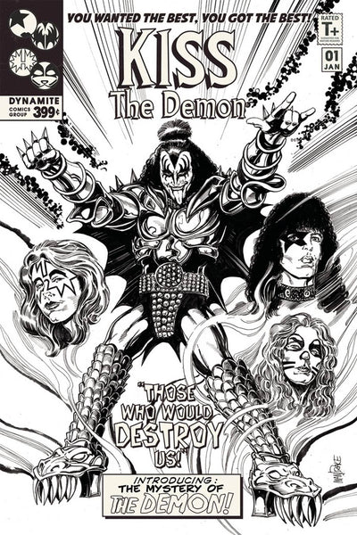 KISS THE DEMON #1 COVER F FANTASTIC FOUR B&W SKETCH VARIANT