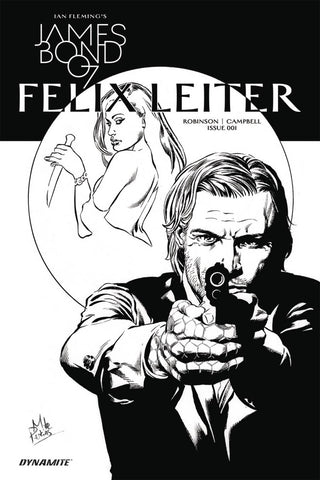 JAMES BOND FELIX LEITER #1 COVER C B&W SKETCH VARIANT