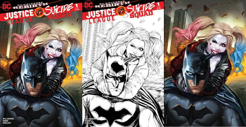 JUSTICE LEAGUE VS SUICIDE SQUAD #1 AOD WITTER VARIANT 3 PACK