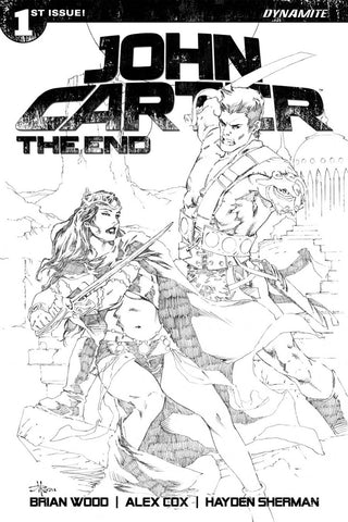 JOHN CARTER THE END #1 CVR G MEL RUBI B&W SKETCH VARIANT