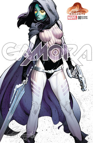 GAMORA #1 J SCOTT CAMPBELL COLOR WHITE BACKGROUND VARIANT