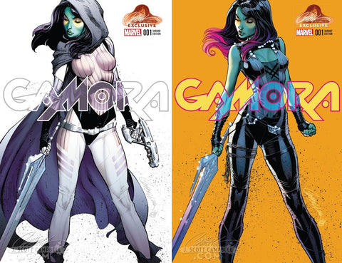 GAMORA #1 J SCOTT CAMPBELL COLOR WHITE YELLOW BACKGROUND VARIANT