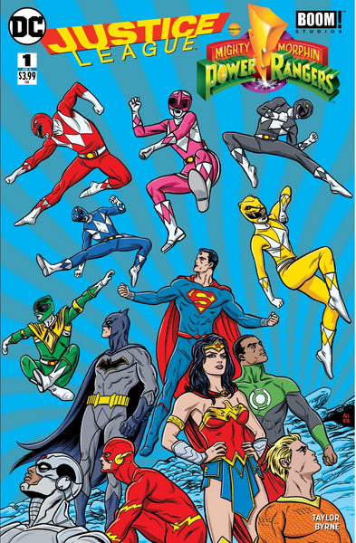 JUSTICE LEAGUE POWER RANGERS #1 FRIED PIE ALLRED COLOR VARIANT