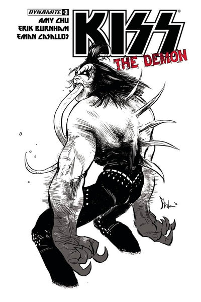 KISS THE DEMON #3 CVR E STRAHM B&W SKETCH VARIANT