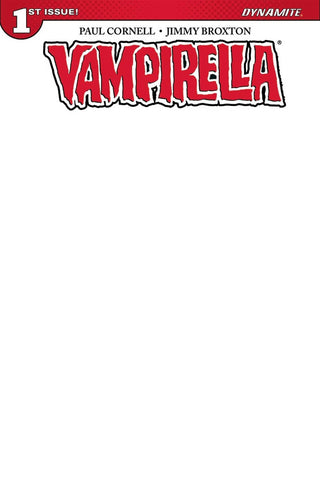 VAMPIRELLA VOL 7 #1 COVER K BLANK FOR SKETCH AUTHENTIX VARIANT