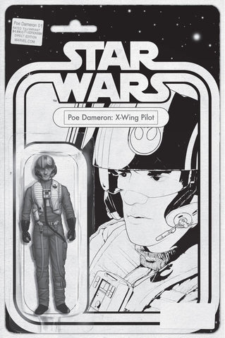 STAR WARS POE DAMERON #1 JT CHRISTOPHER ACTION FIGURE SKETCH VAR