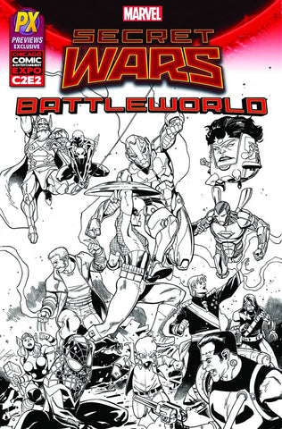 SECRET WARS BATTLEWORLD #1 MEDINA C2E2 PX INKED VAR