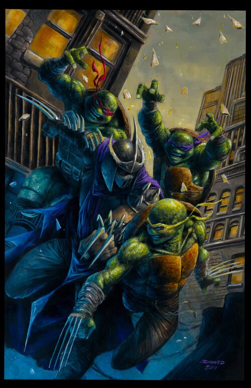 Teenage Mutant Ninja Turtles TMNT Ongoing #100 Johnny Desjardins Virgin Exclusive virgin cover by Johnny Desjardins