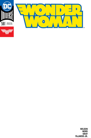 WONDER WOMAN #58 BLANK VAR ED