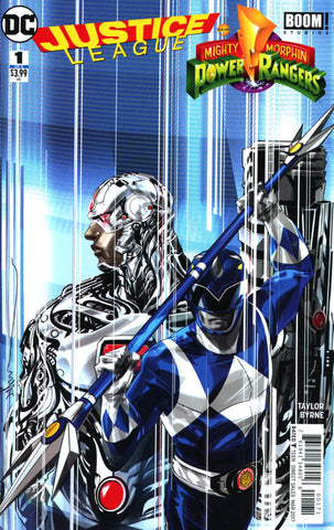 JUSTICE LEAGUE POWER RANGERS #1 CYBORG BLUE PR VARIANT