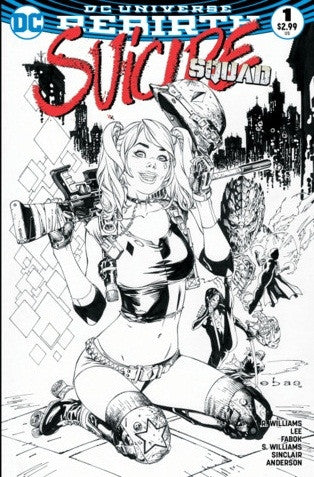 SUICIDE SQUAD VOL 4 #1 EBAS MOST GOOD B&W VARIANT