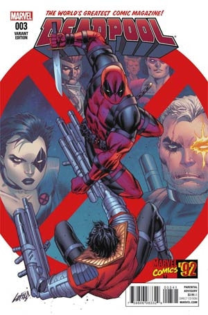 DEADPOOL #3 LIEFELD MARVEL 92 VAR