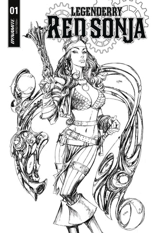 LEGENDERRY RED SONJA #1 (OF 5) CVR B 10 COPY B&W INCV