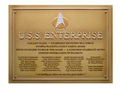 STAR TREK DEDICATION PLAQUE #4 USS ENTERPRISE D (C: 0-1-2)