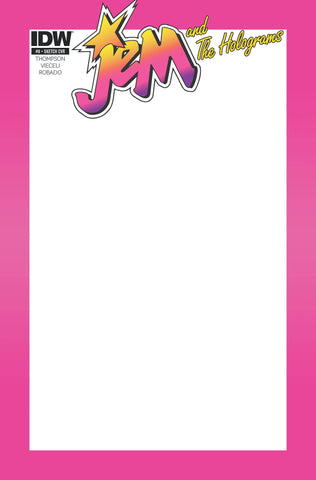 JEM & THE HOLOGRAMS #8 ARTIST ED BLANK SKETCH VAR