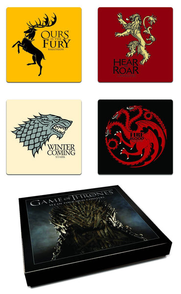 GAME OF THRONES COASTER SET HOUSE SIGIL (C: 1-0-0)