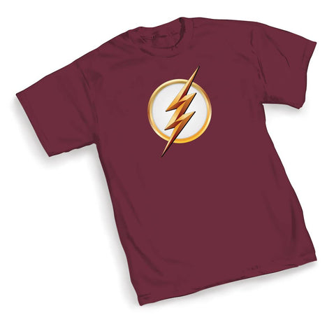 FLASH TV FLASH SYMBOL SEASON 2 MENS MAROON T-SHIRT BUNDLE (C