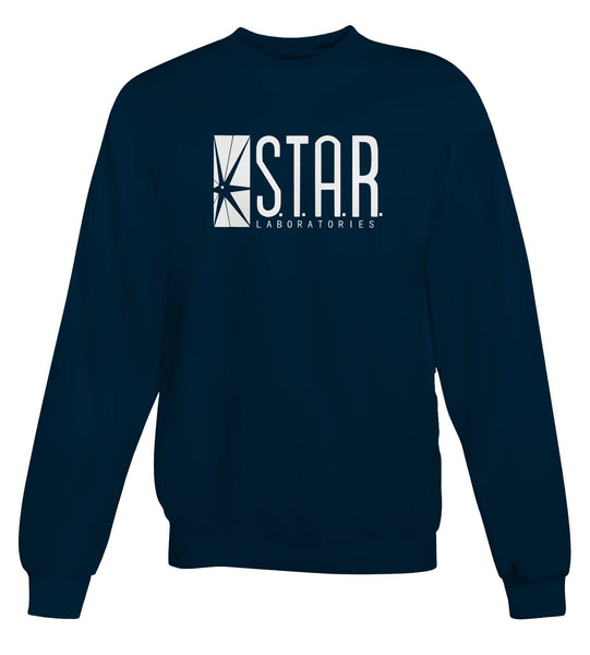 FLASH TV STAR LABS MENS NAVY CREW NECK SWEATSHIRT BUNDLE (C: