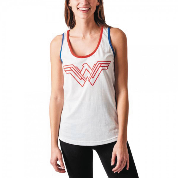 DC MOVIE WONDER WOMAN JRS WARRIOR WHITE TANK SM (C: 1-1-2)