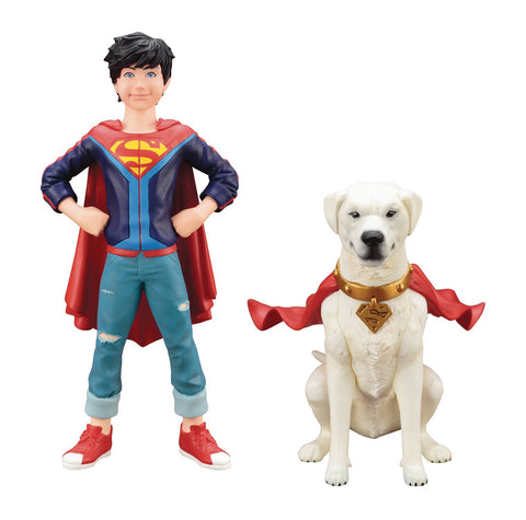 DC COMICS SUPERSONS JONATHAN KENT & KRYPTO 2PK ARTFX+ STATUE