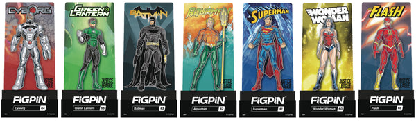 FIGPIN JUSTICE LEAGUE ENAMEL FIGURE PIN 9PC ASST (C: 1-1-2)