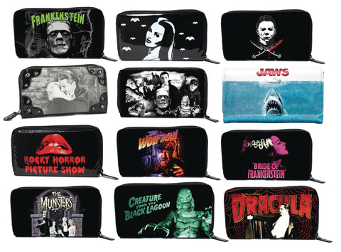 CLASSIC HORROR WOMENS ZIP AROUND WALLET 12PC ASST (C: 1-1-2)