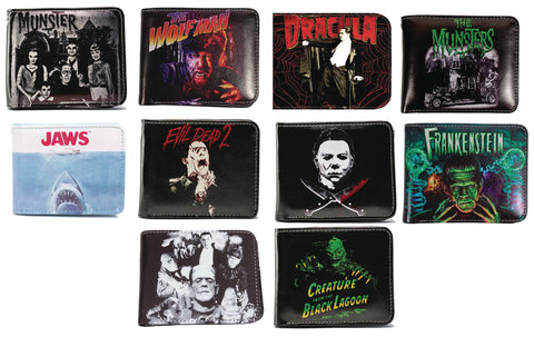 CLASSIC HORROR MENS BIFOLD WALLET 12PC ASST (C: 1-1-2)