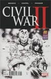 SDCC 2016 CIVIL WAR II #0 (OF 7) COIPEL B&W VAR