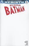 ALL STAR BATMAN #1 COVER E BLANK FOR SKETCH VARIANT