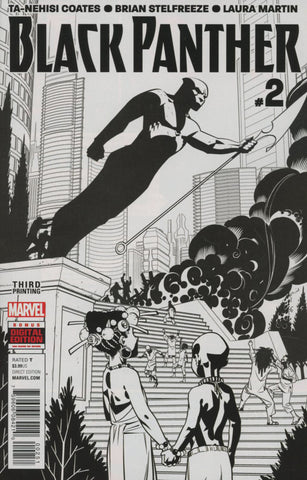 BLACK PANTHER VOL 6 #2 3rd PRINT B&W SKETCH VARIANT