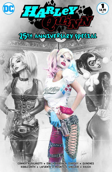 Harley Quinn 25th Anniversary Special Comic Market Street Exclusive  B&W