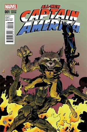 All-New Captain America #1 Variant Rocket Raccoon & Groot Cover