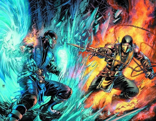 Mortal Kombat X #1 Cover A & B Scorpion Sub-Zero Connecting