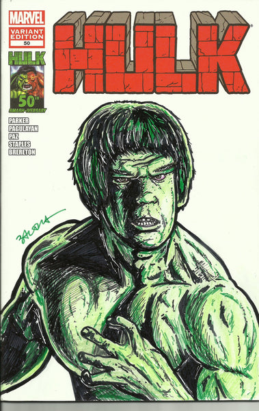 Hulk # 50 Original Sketch Cover By Nicholas Baltra